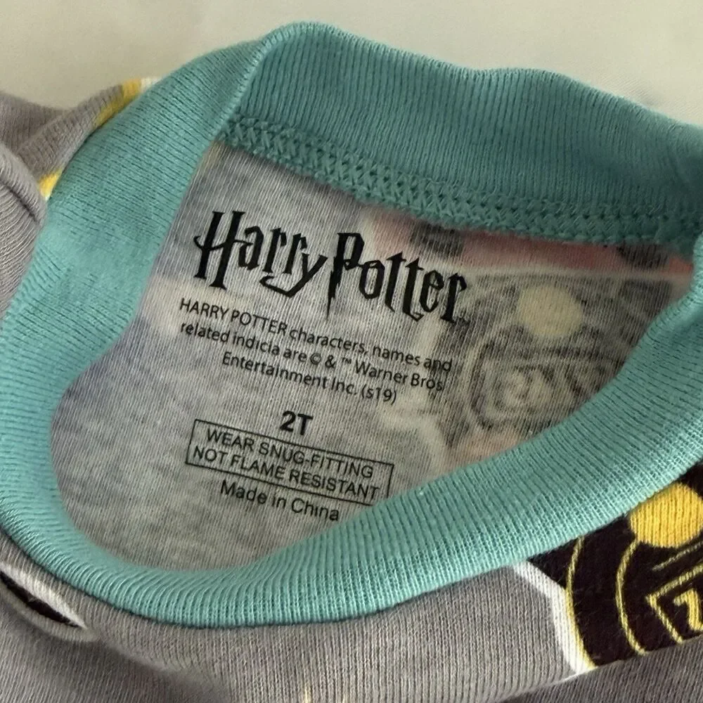 Harry Potter Toddler 2T Fall Winter Pajama Set Boy Girl 100% Cotton Snug Fit